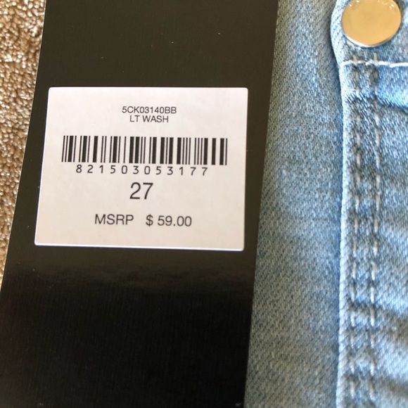 BEBE DENIM RHINESTONE SKIRT - Picture 5 of 5